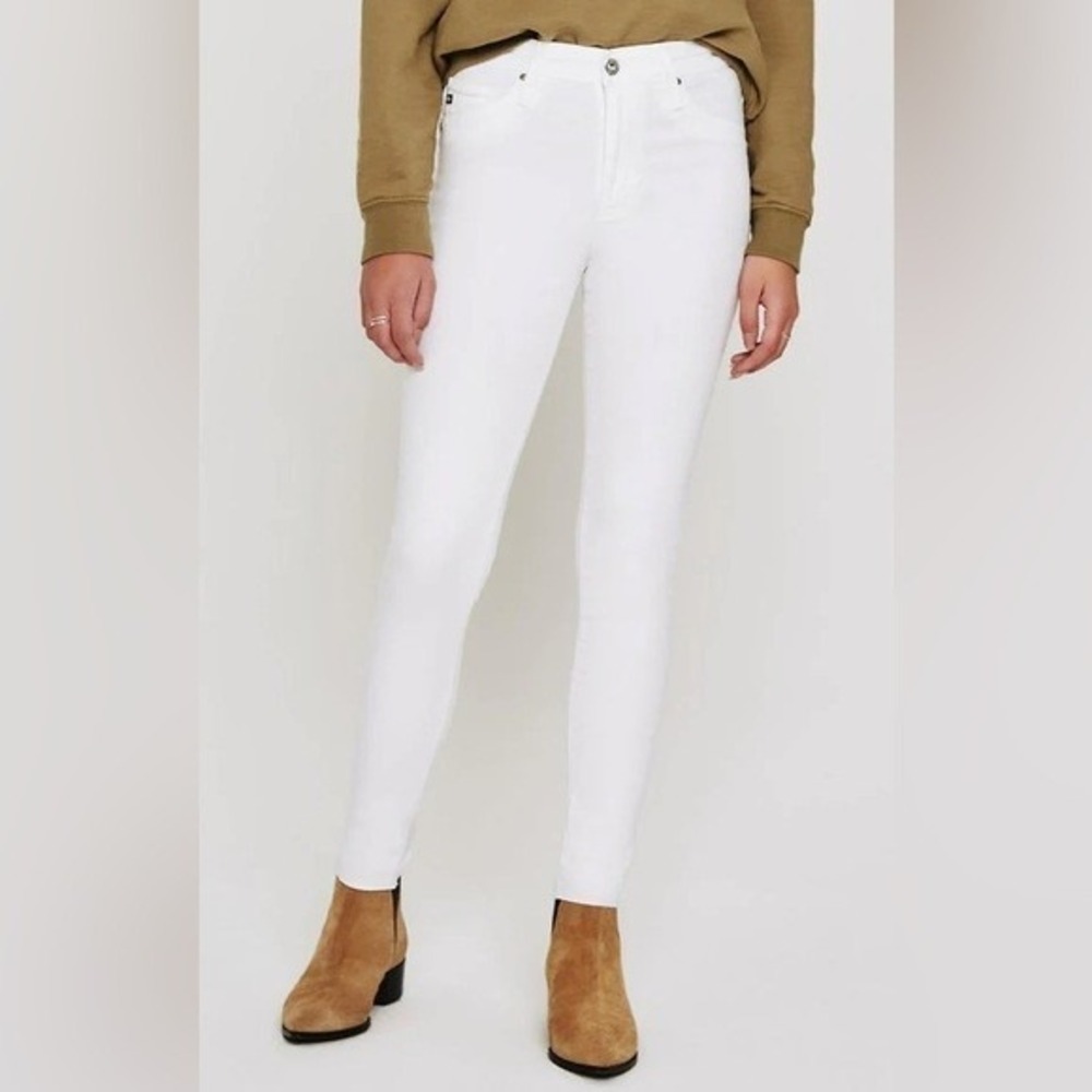 NWT AG Adriano Goldschmied Jeans Womens 28R The Legging Ankle White Super Skinny